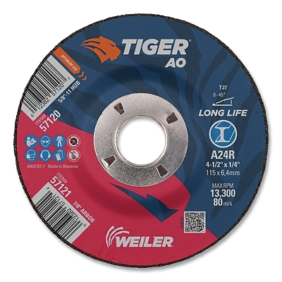 4-1/2 X 1/4 TIGER TY27GRIND WHL AO 7/8